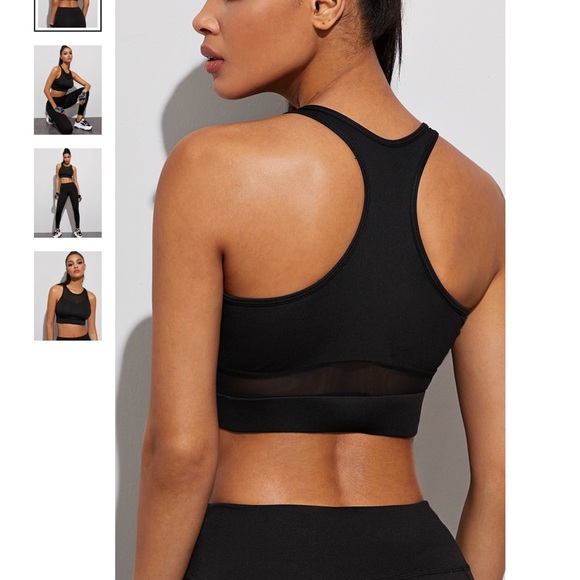 BLACK LIGHT SUPPORT RACER BACK SPORTS BRA - Picture 5 of 5